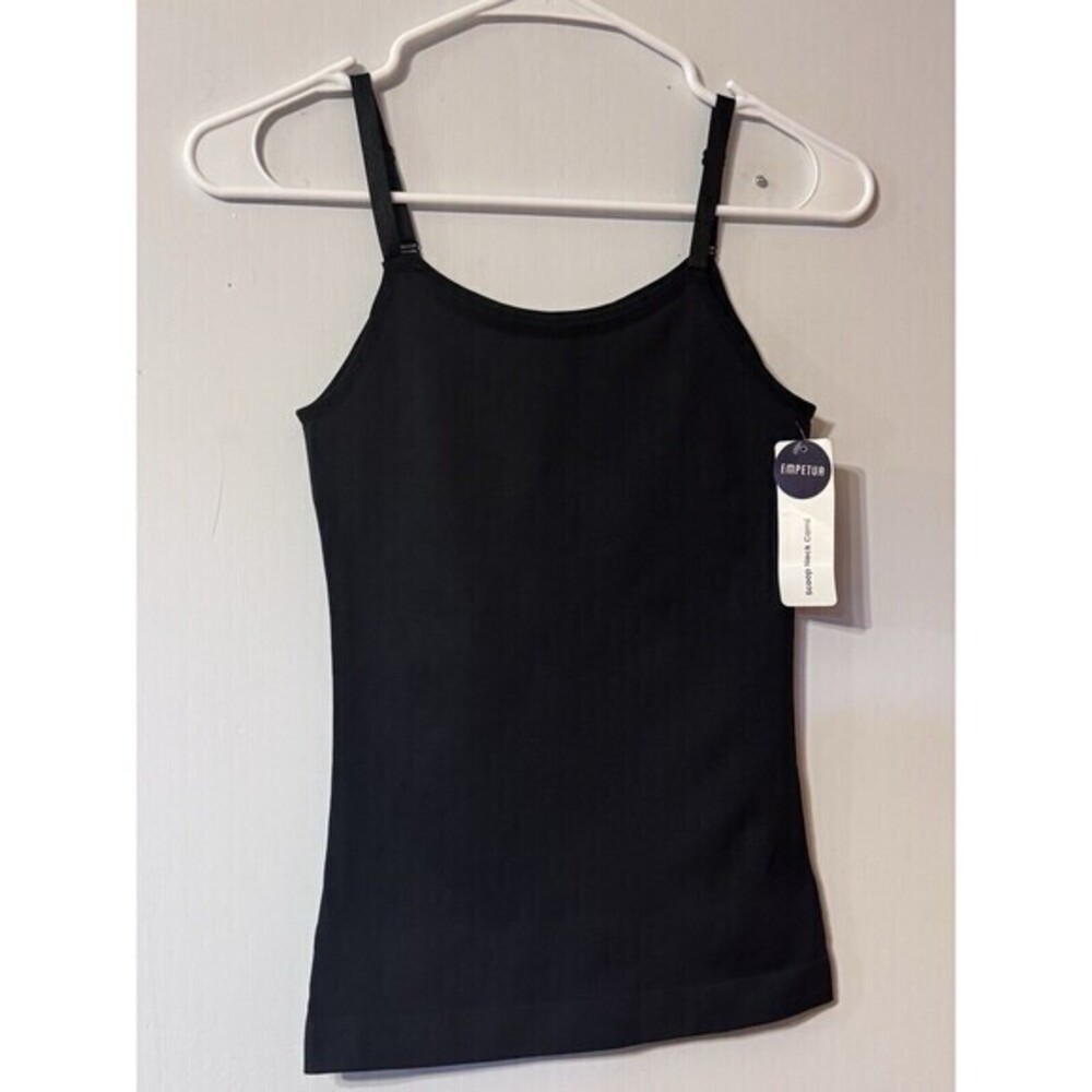 Empetur Women’s NEW Black Adjustable Strap Compression Tank Size Medium